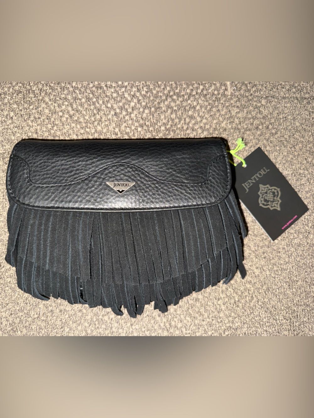 Black Fringe Crossbody Bag
